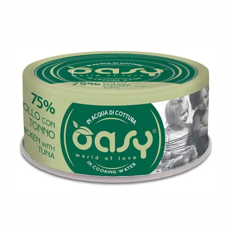 Oasy wet cat more love pollo con tonno 70 g - immagine 1