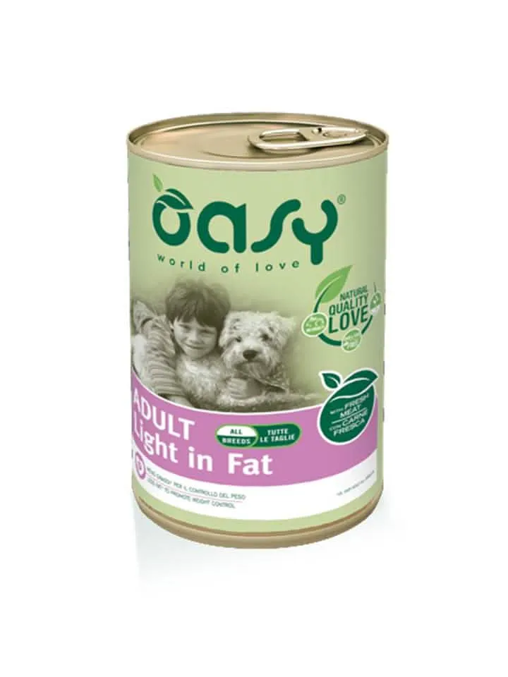 Oasy wet dog lifestage adult light in fat lattina 400 g - immagine 1