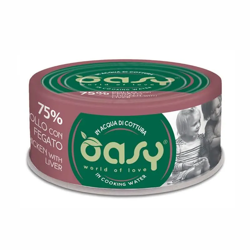 Oasy wet cat more love pollo con fegato 70 g - immagine 1