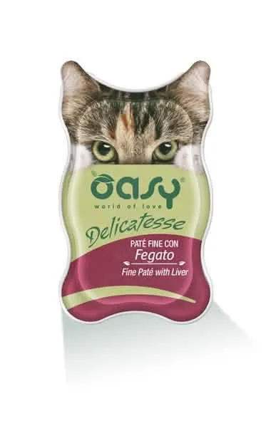 Oasy wet cat delicatesse pate' con fegato 85 g - immagine 1