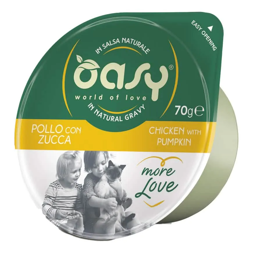 Oasy wet cat more love pollo zucca 70 g - immagine 1