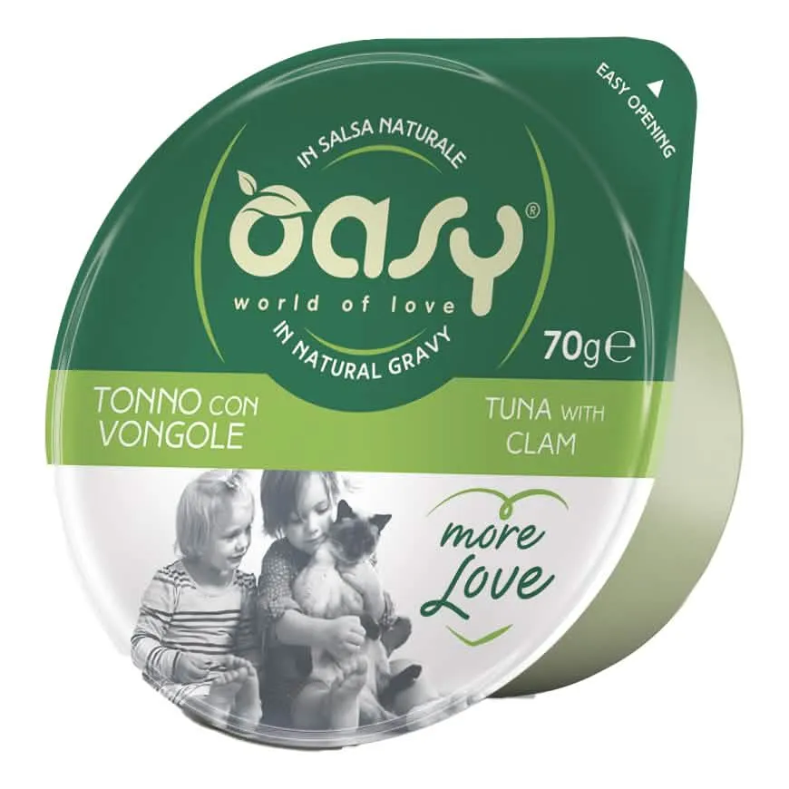 Oasy wet cat more love tonno vongole cup 70 g - immagine 1