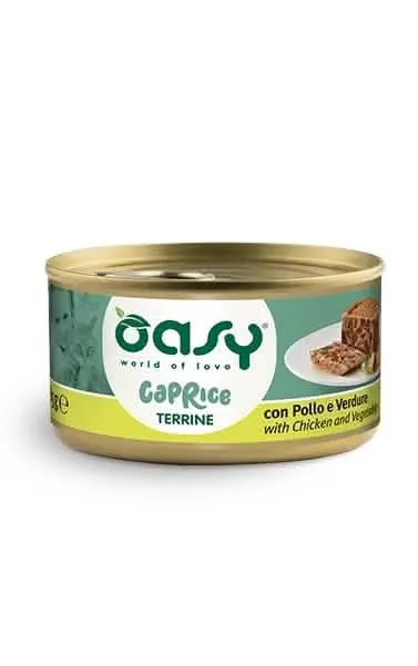 Oasy wet cat caprice terrina con pollo e verdure lattina 85 g - immagine 1