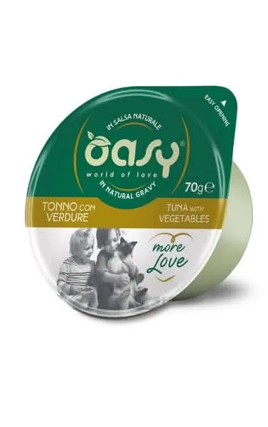 Oasy wet cat more love tonno con verdure 70 g - immagine 1