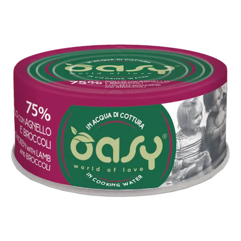 Oasy wet cat more love pollo con agnello e broccoli 70 g - immagine 1