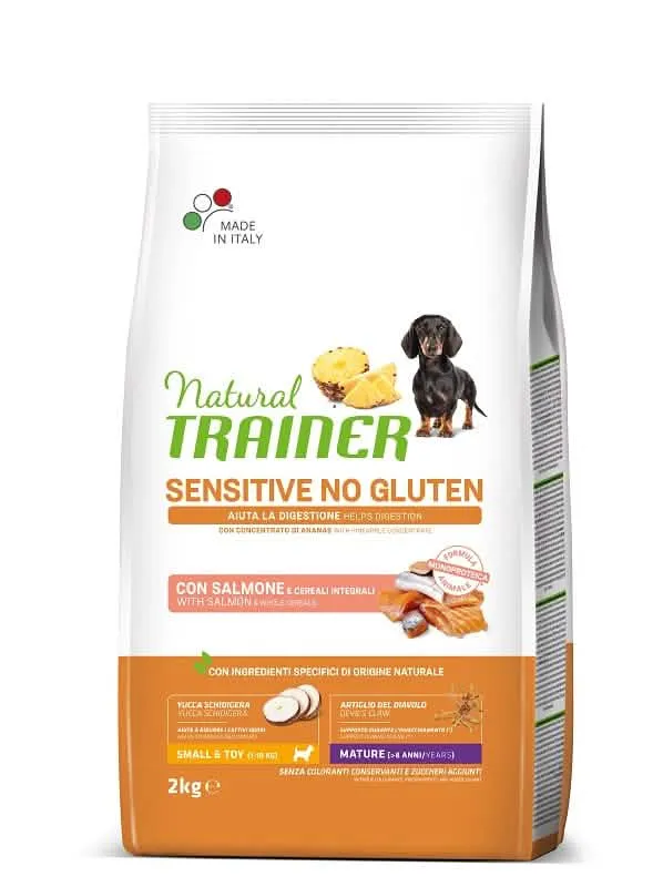 Natural trainer dog sensitive maturity mini salmone 2 kg no gluten - immagine 1