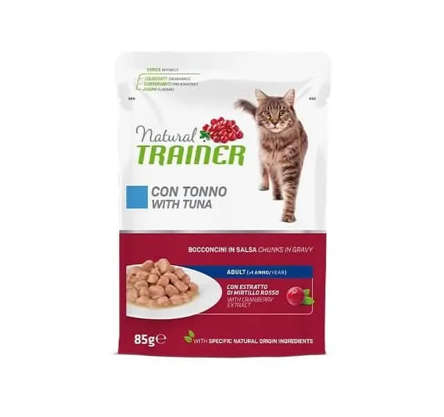 Trainer cat natural umido busta tonno 85 g bocconcini in salsa - immagine 1