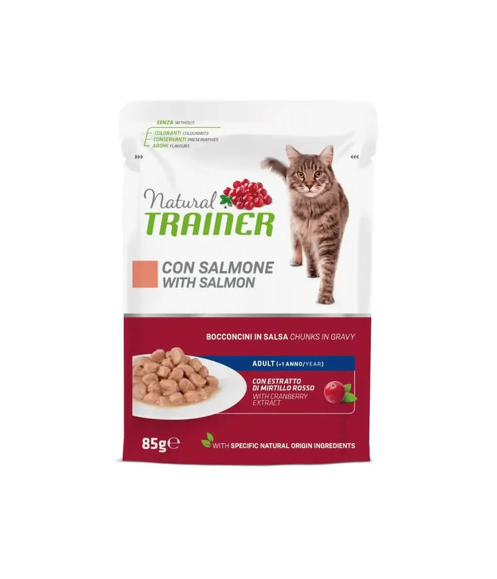 Natural trainer cat adult with salmon busta 85 g - immagine 1
