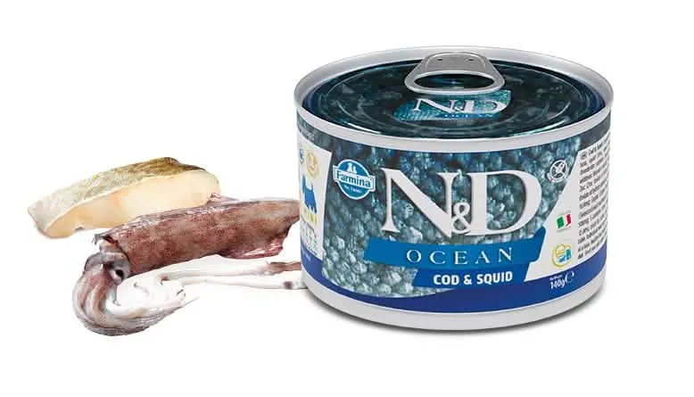 N&D Dog Ocean Sea Bass & Squid 140 g Nutritional Delight - immagine 1