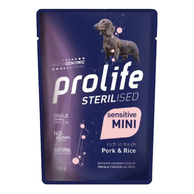 Prolife dog sterilised adult pork & rice mini 100 g - immagine 1