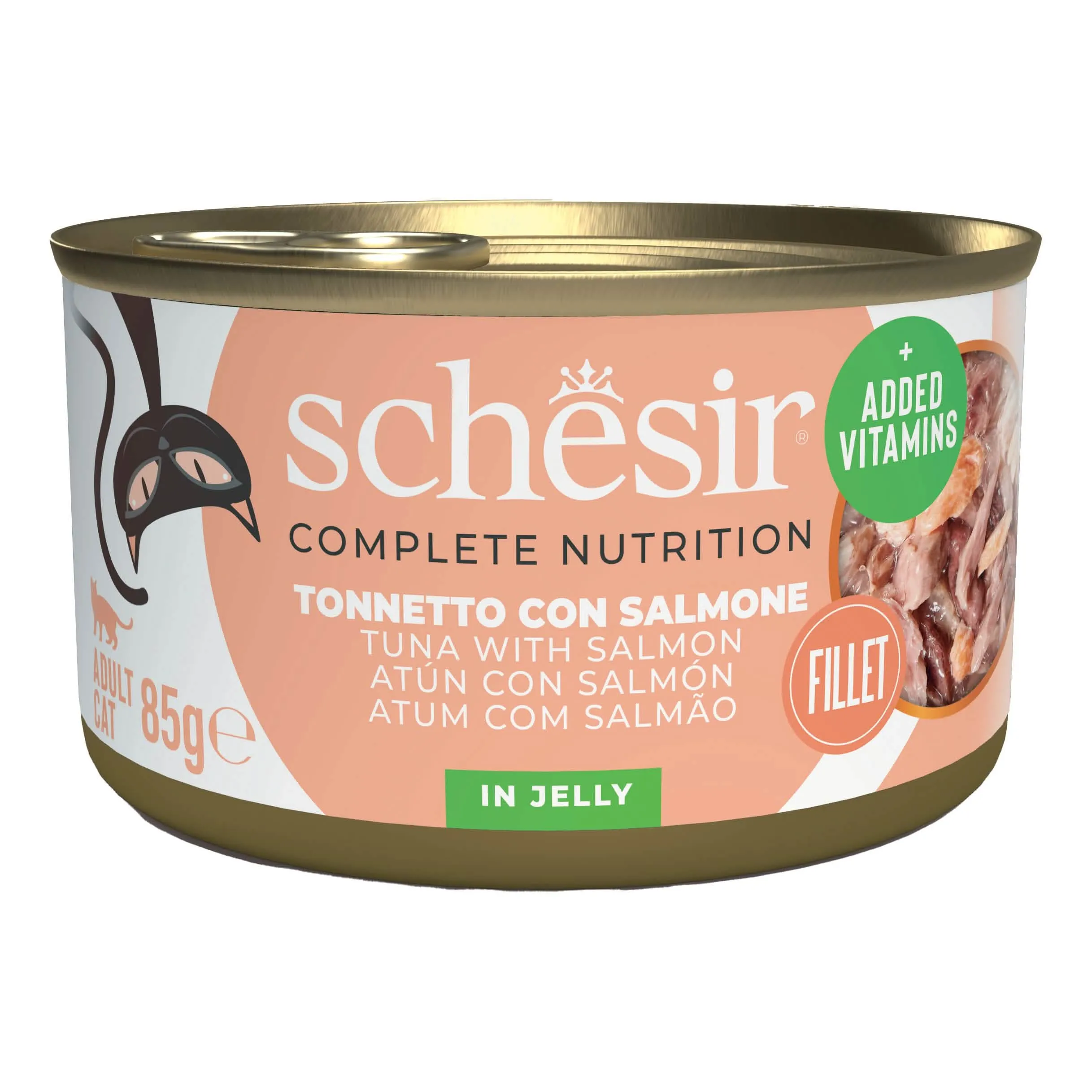 Schesir cat tonno salmone lattina 85g - immagine 1
