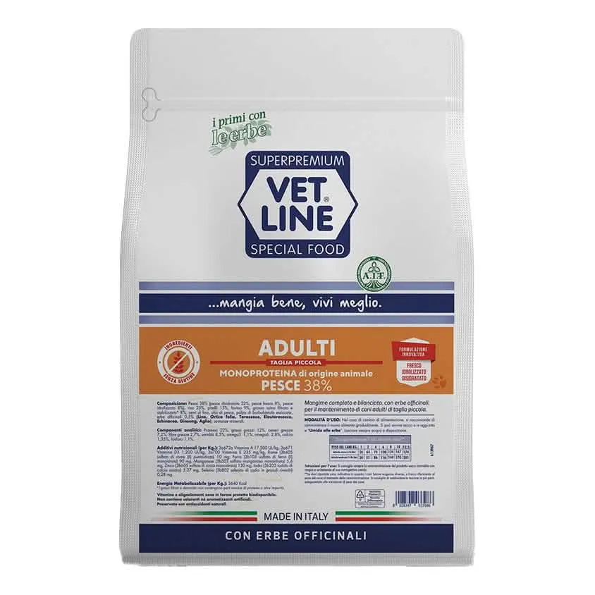 Vet line adulti pesce taglia piccola 800 g - immagine 1