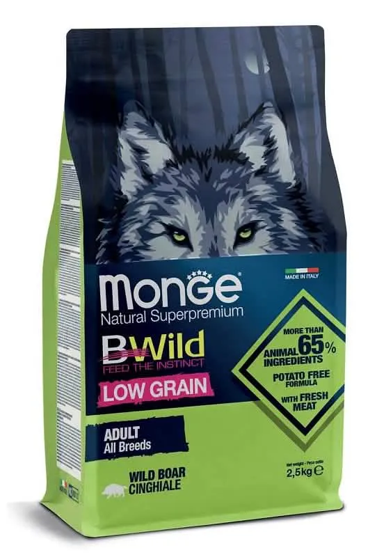 Monge low grain all breeds adult cinghiale 2,5 kg - immagine 1