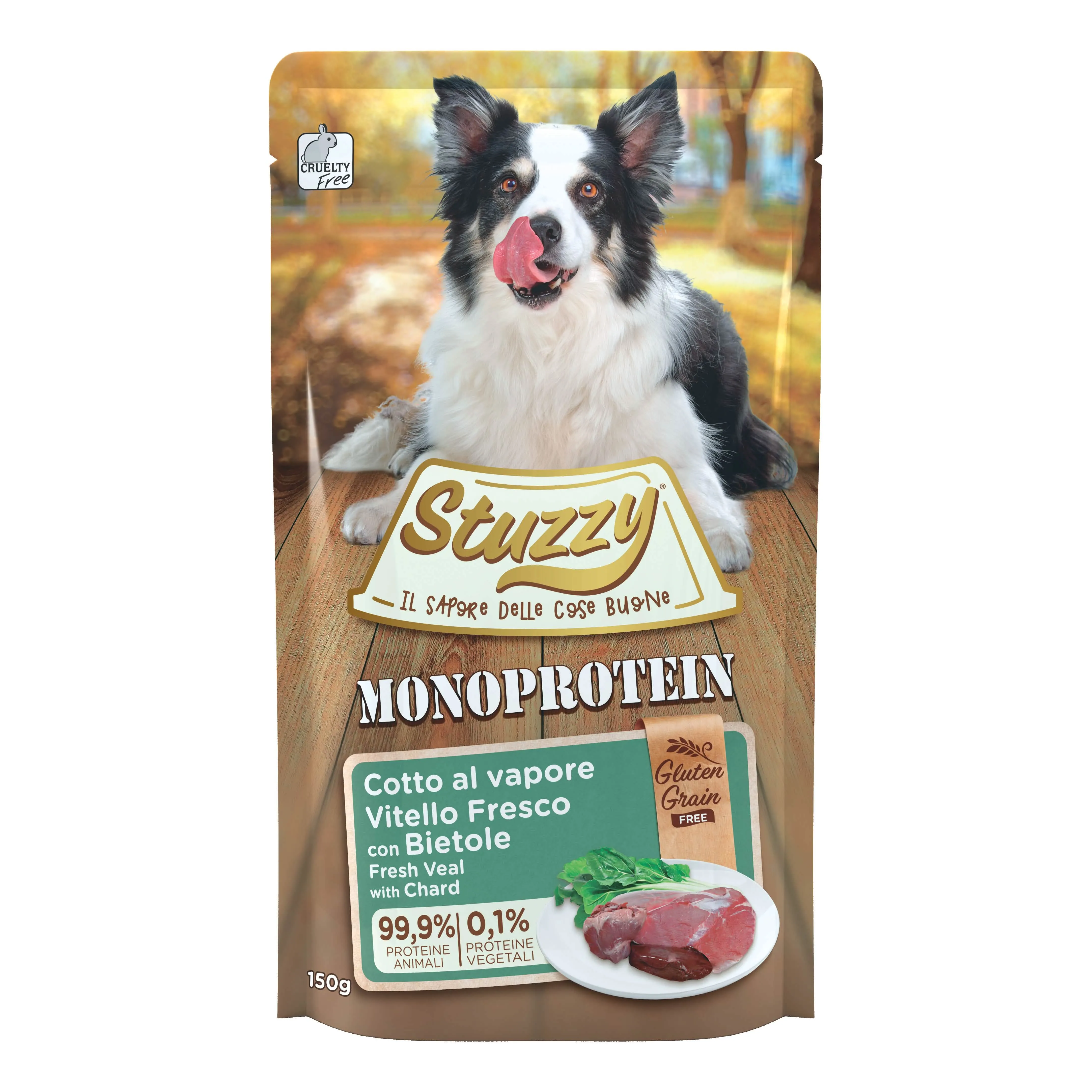 Stuzzy dog monoprotein vitello bietole 150g - immagine 1