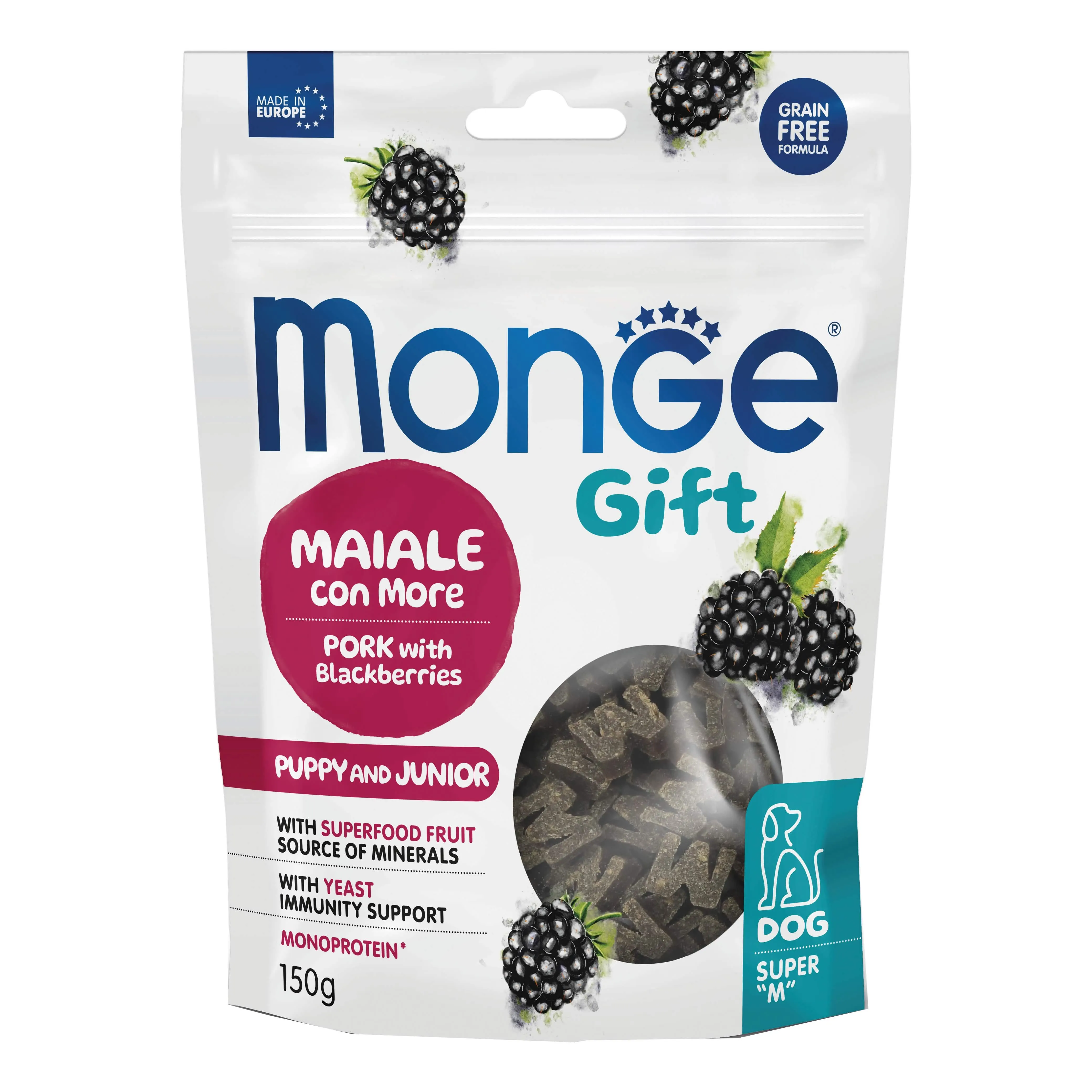 Monge dog super m gift puppy and junior maiale con more 150 g - immagine 1