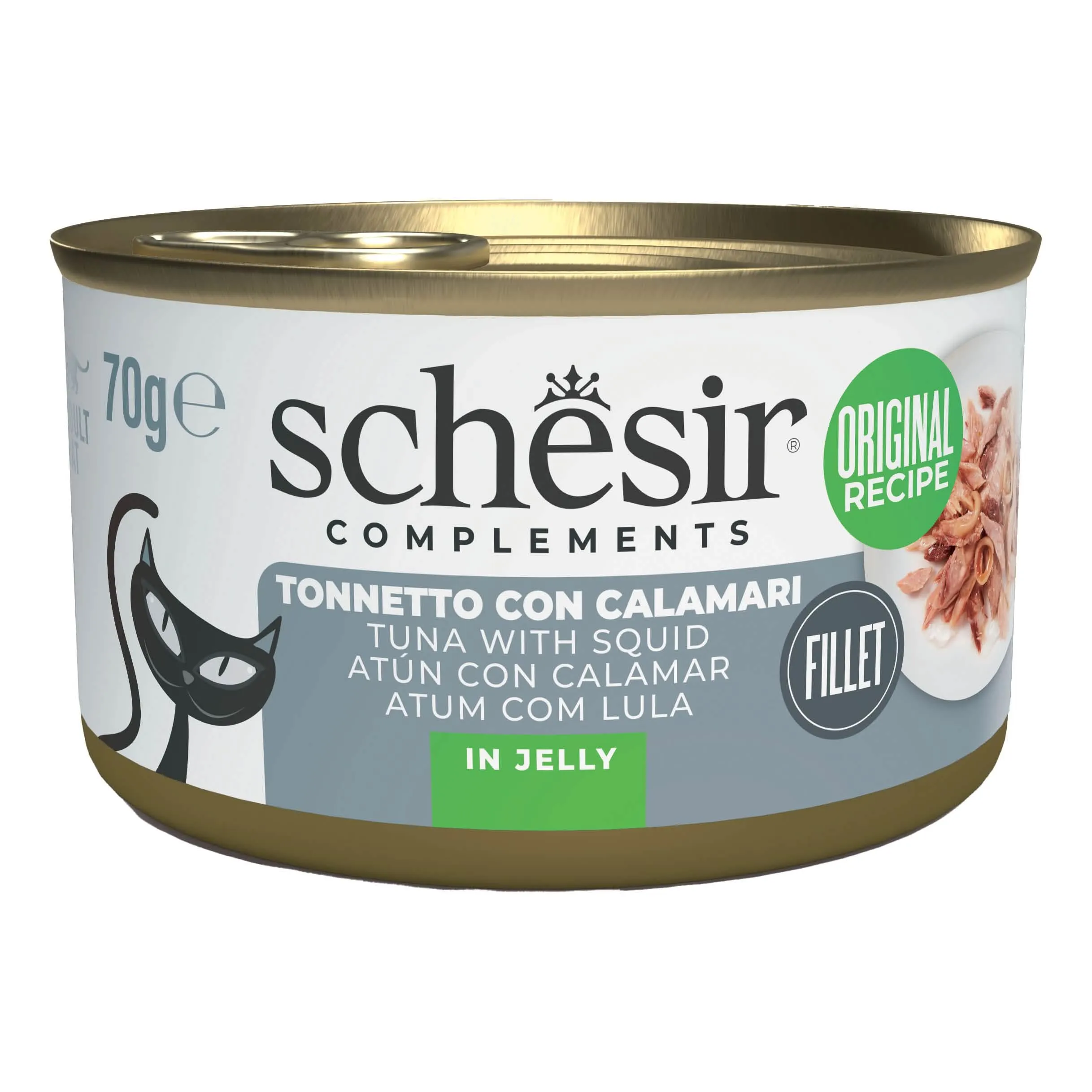 Schesir cat tonnetto con calamari 70 g - immagine 1