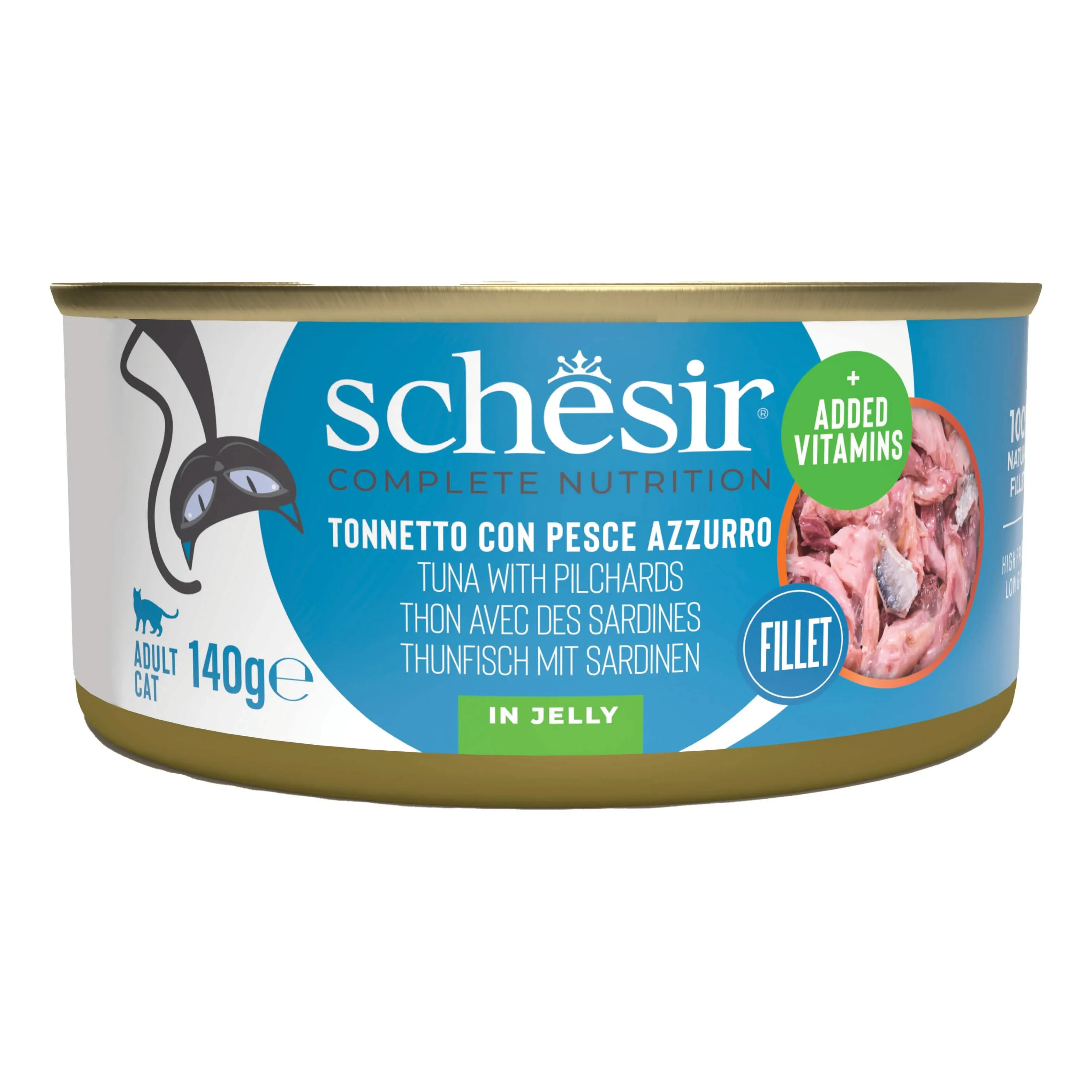 Schesir cat tonnetto con pesce azzurro in gelatina 140 g - immagine 1
