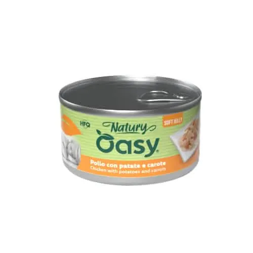 Oasy wet dog natury soft jelly pollo con patate e carote lattina 150 g - immagine 1