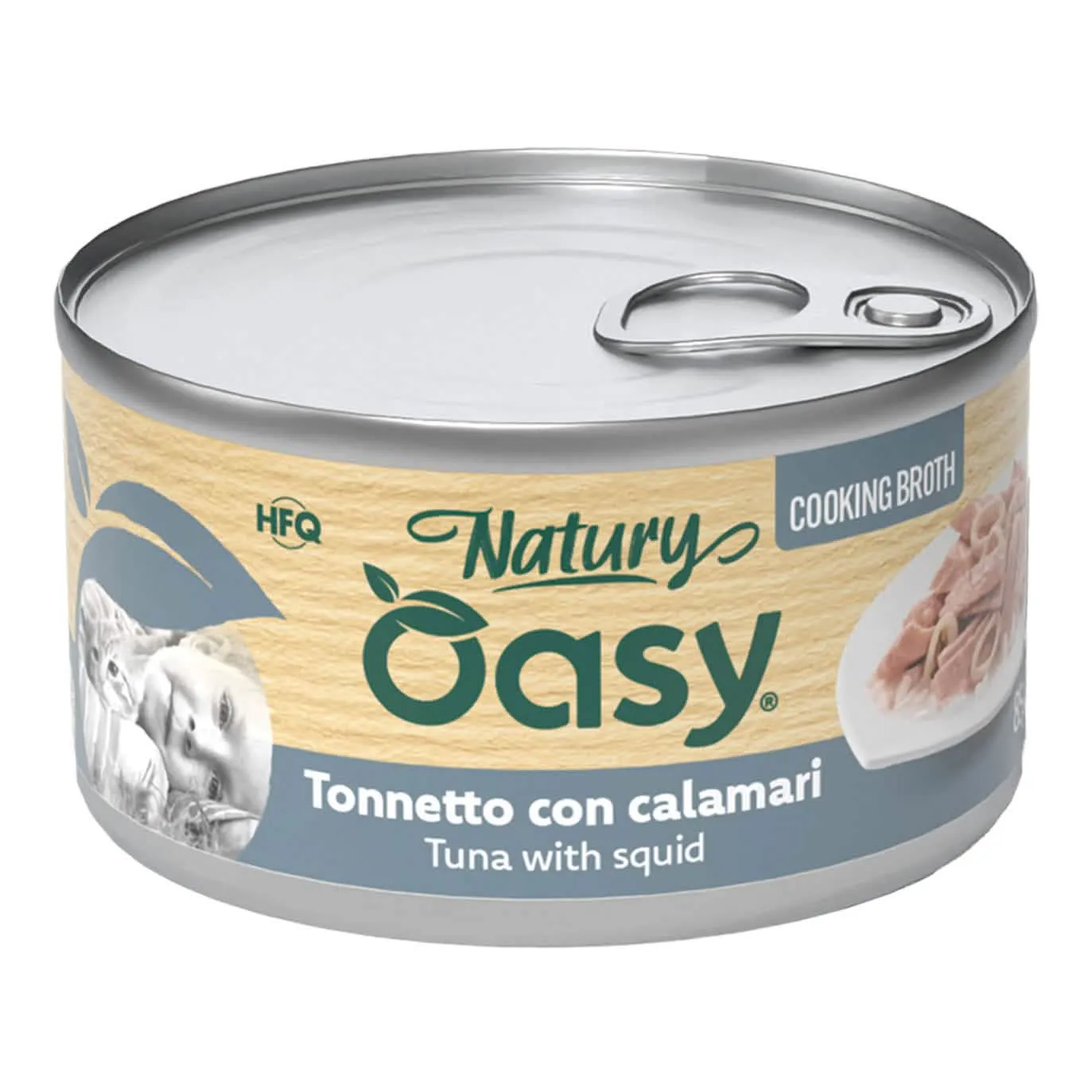 Oasy wet cat natury cooking broth tonnetto calamari 85 g - immagine 1