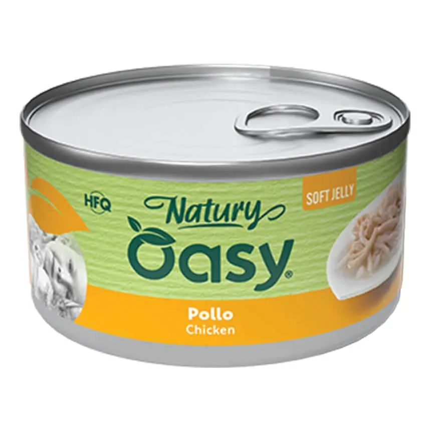 Oasy wet cat natury soft jelly pollo lattina 85 g - immagine 1