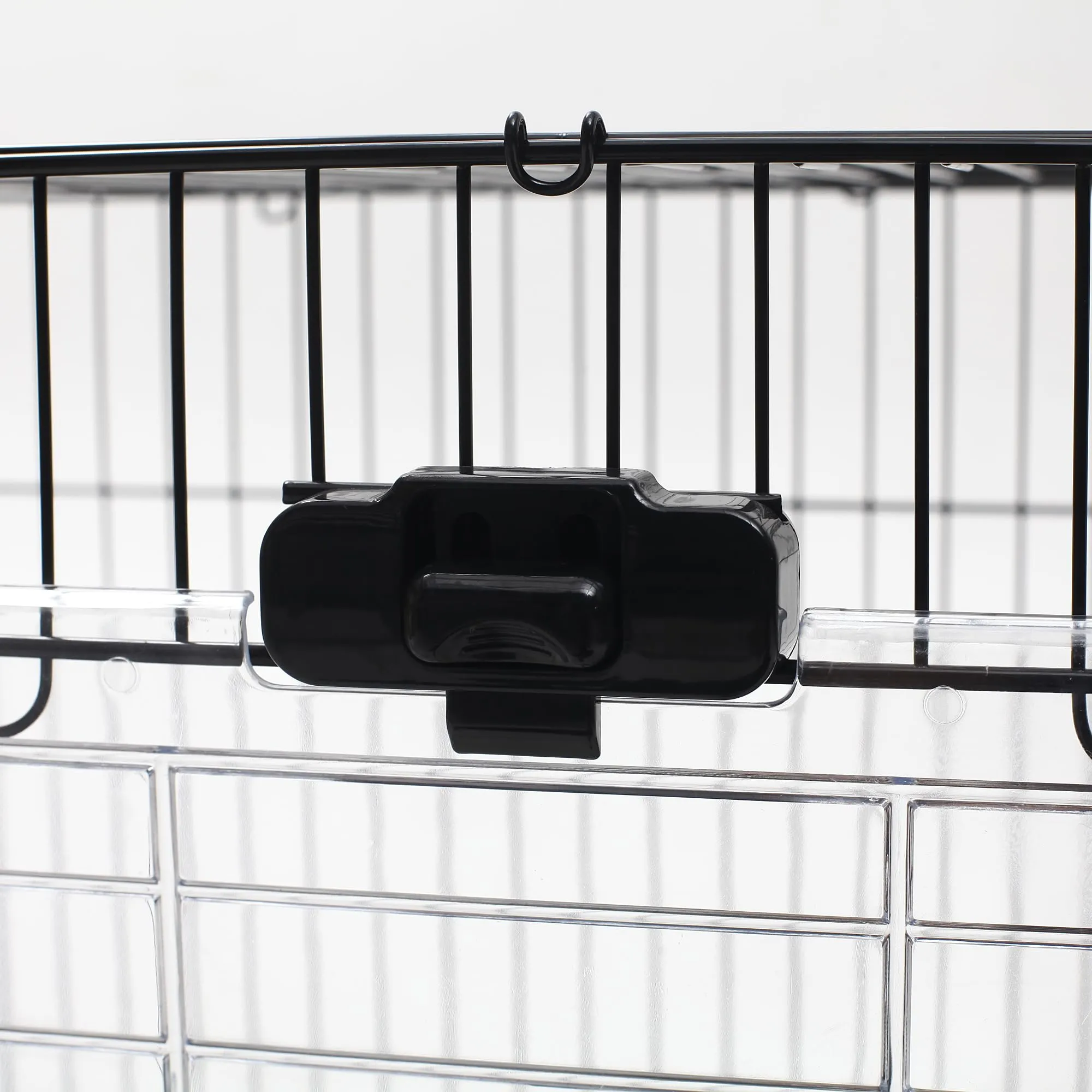 PawHut Gabbietta per Conigli Porcellini d'India 2 Porte 81.2x52.7x70cm Nero - immagine 8