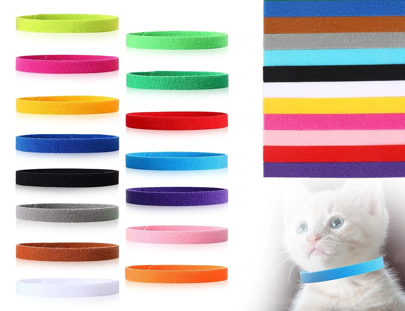 KAPSING Collari Regolabili per Cuccioli e Gattini, 15 Colori - immagine 1