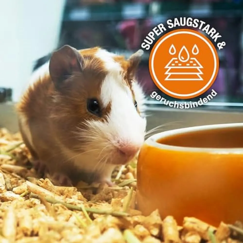 Anibest Pellet di piccoli animali, 100% lettiera naturale per conigli, criceti, porcellini d'India e Co, pellet di legno assorbenti e antiodori, lettiera facile da dosare, 11 kg/20 l - immagine 3