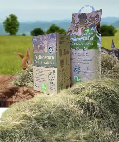 Paglianatura Fieno Naturale con Tarassaco 1300g - Alimento Ricco di Fibre per Conigli, Roditori e Piccoli Animali - immagine 3