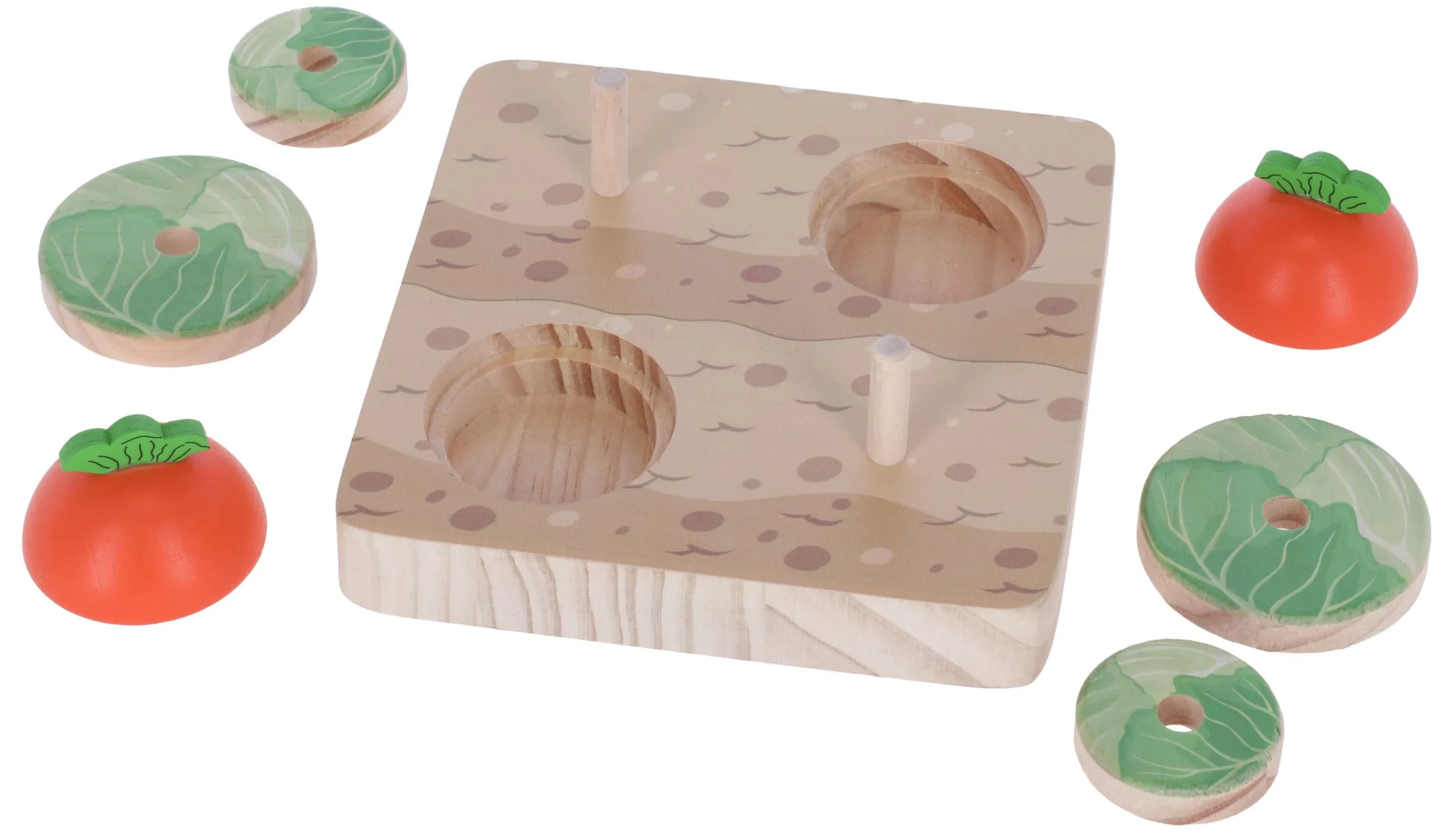 Kerbl Pet Giocattolo per Imparare e Pensare Veggie, 15 x 15 x 6 cm, Giocattolo per Conigli, Giocattolo per Conigli, Giocattolo per Roditori, Legno, Coniglio, Lepre - immagine 2