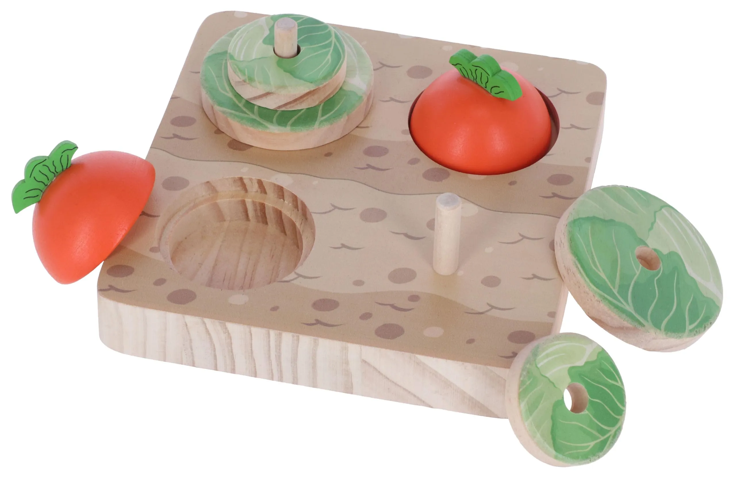 Kerbl Pet Giocattolo per Imparare e Pensare Veggie, 15 x 15 x 6 cm, Giocattolo per Conigli, Giocattolo per Conigli, Giocattolo per Roditori, Legno, Coniglio, Lepre - immagine 3
