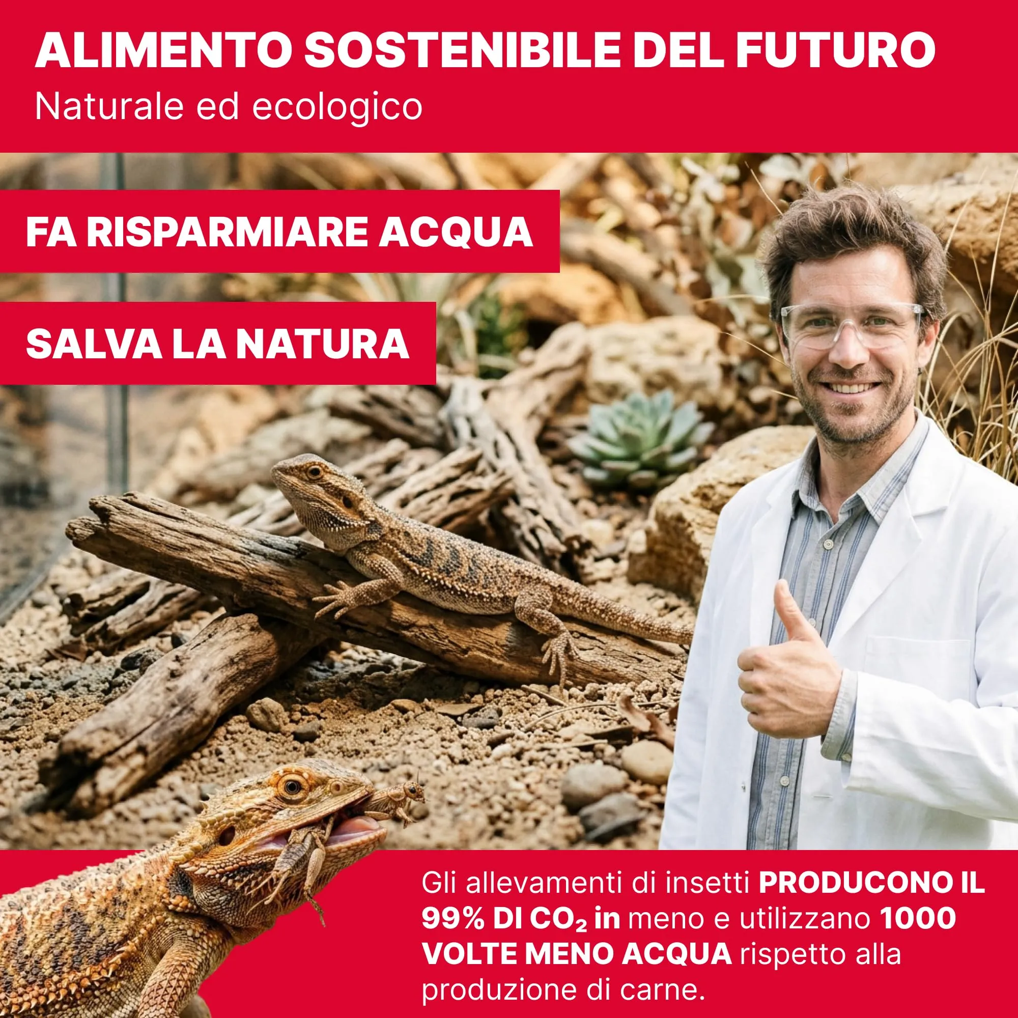 Rapto Feast Grilli Essiccati Extra Piccoli 50g - Mangime Naturale | Insetti Ricchi di Proteine | Rettili, Tartarughe, Ricci e Piccoli Mammiferi | Snack Occasionale per Gechi e Draghi Barbuti - immagine 7