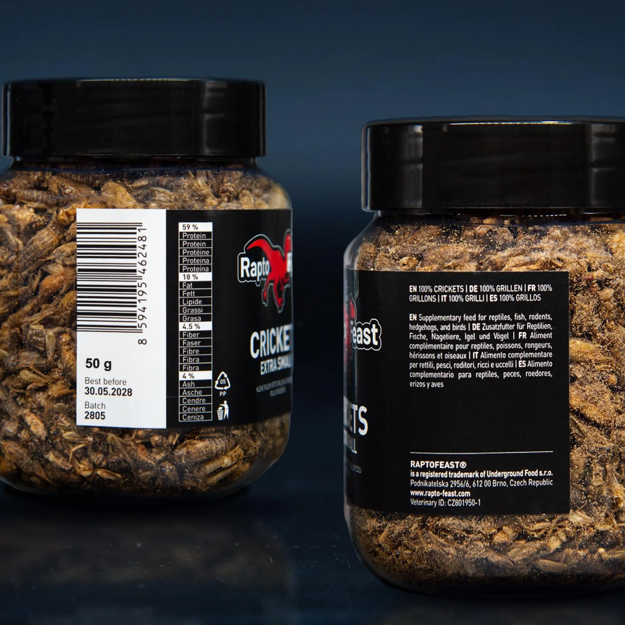 Rapto Feast Grilli Essiccati Extra Piccoli 50g - Mangime Naturale | Insetti Ricchi di Proteine | Rettili, Tartarughe, Ricci e Piccoli Mammiferi | Snack Occasionale per Gechi e Draghi Barbuti - immagine 8
