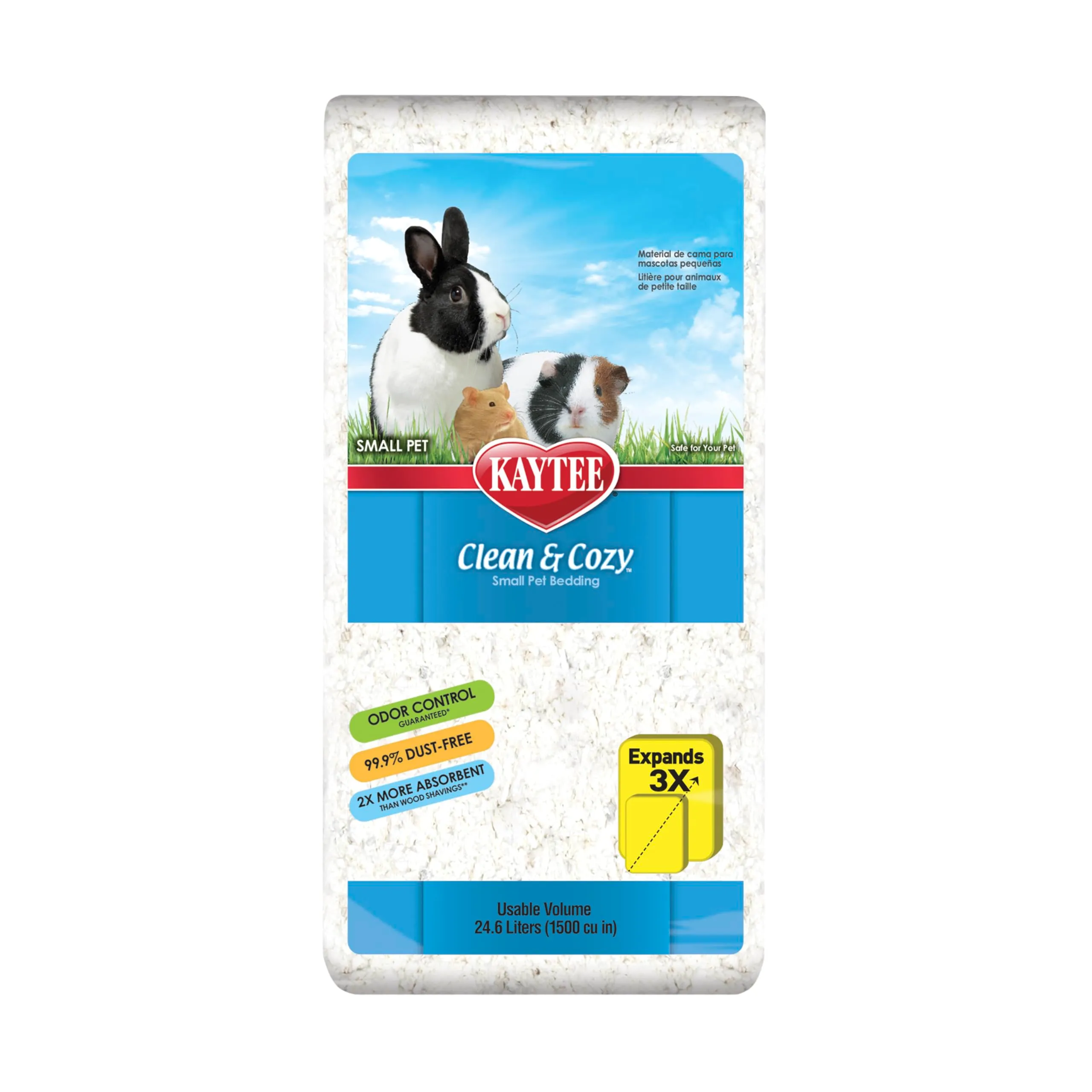 KAYTEE Superpet | Lettiera Clean & Cozy per Piccoli Animali/roditori/criceti | Bianco | 99,9% priva di Polvere | Controllo degli odori | 24,6 Litri - immagine 1