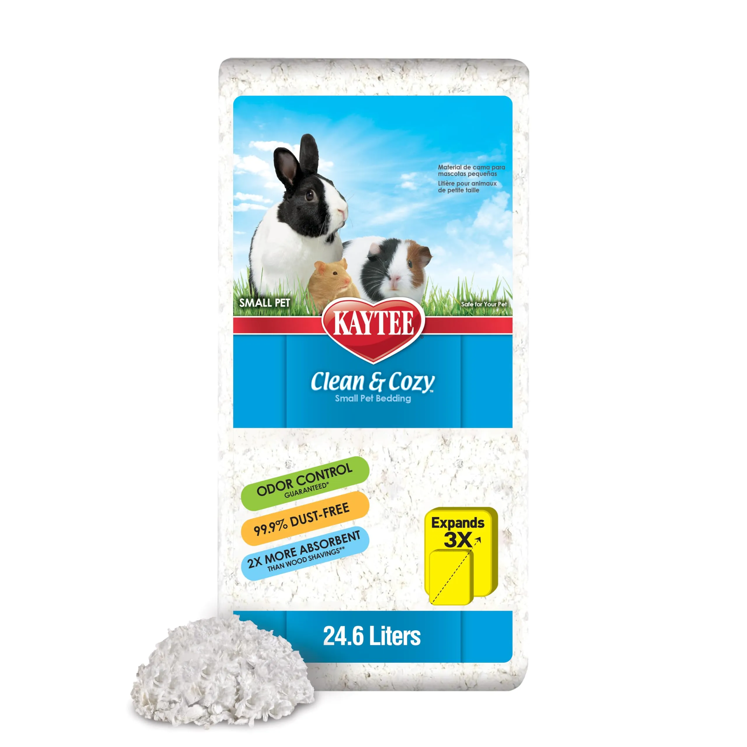 KAYTEE Superpet | Lettiera Clean & Cozy per Piccoli Animali/roditori/criceti | Bianco | 99,9% priva di Polvere | Controllo degli odori | 24,6 Litri - immagine 9