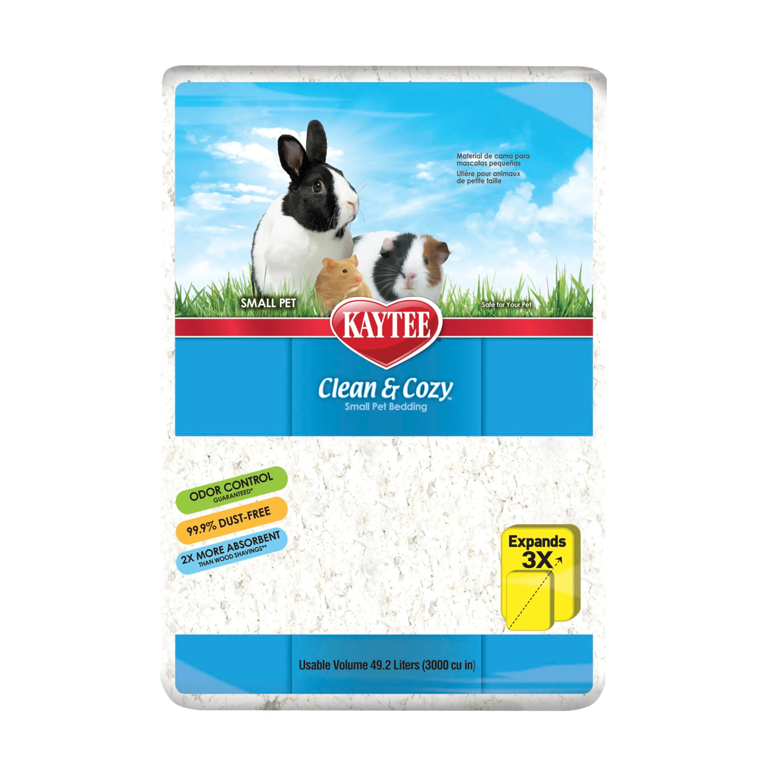 KAYTEE Superpet | Lettiera Clean & Cozy per Piccoli Animali/roditori/criceti | Bianco | 99,9% priva di Polvere | Controllo degli odori | 49,2 Litri - immagine 1