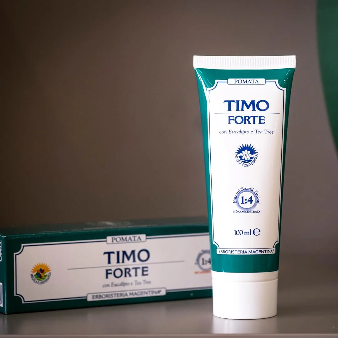 Erboristeria Magentina Timo Forte Pomata 100 ml con Eucalipto e Tea Tree - Effetto Balsamico per Vie Respiratorie - Benessere Respiratorio - immagine 2