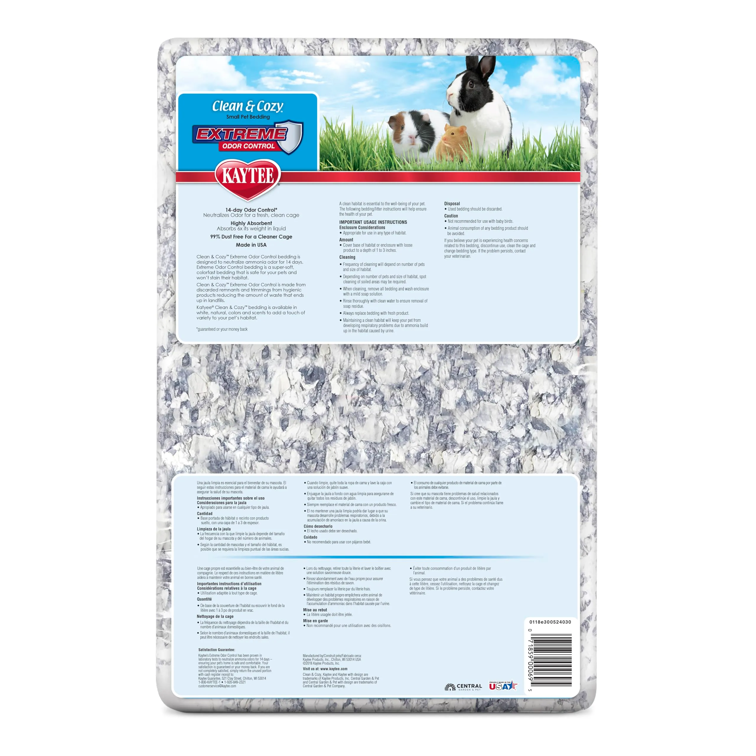 KAYTEE Superpet Clean & Cozy, lettiera per animaletti di Piccola Taglia, topini, gerbilli, roditori, criceti, Conigli,in Carta Super Assorbente, al 99,9% Senza polveri, 40 Litri - 2025 g - immagine 10