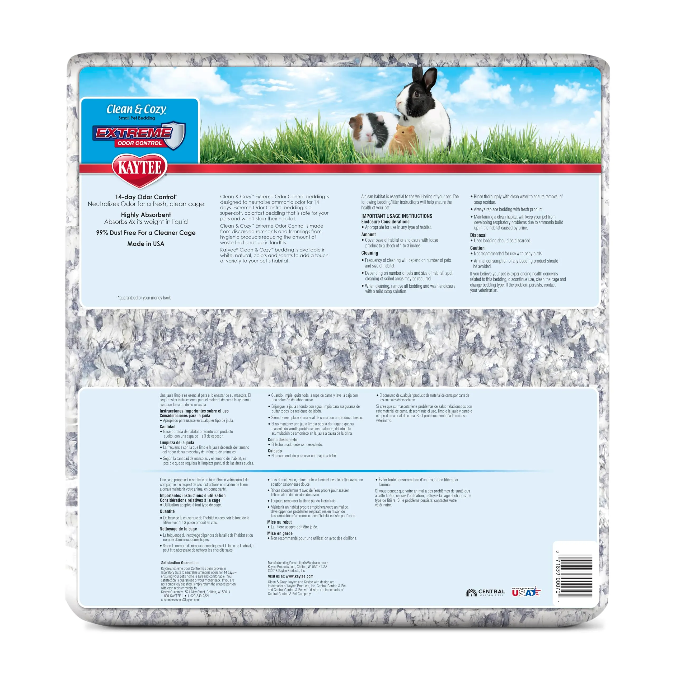 KAYTEE Superpet Clean & Cozy, lettiera per animaletti di Piccola Taglia, topini, gerbilli, roditori, criceti, Conigli,in Carta Super Assorbente, al 99,9% Senza polveri, 65 Litri - 3240 g - immagine 10
