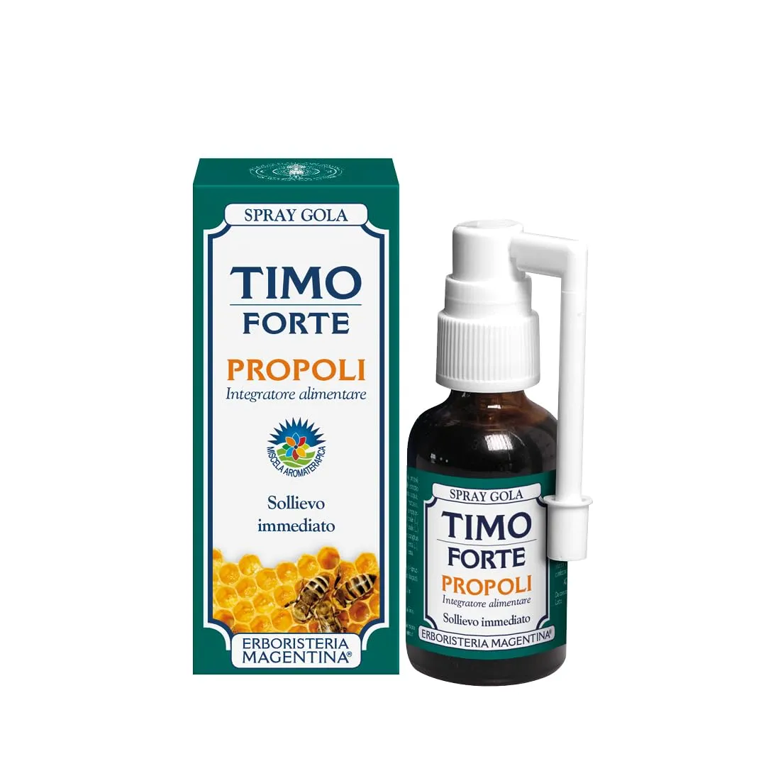 Erboristeria Magentina - Spray Gola con Timo Forte e Propoli 30ml - Sollievo Immediato per Gola e Cavo Orofaringeo - immagine 1