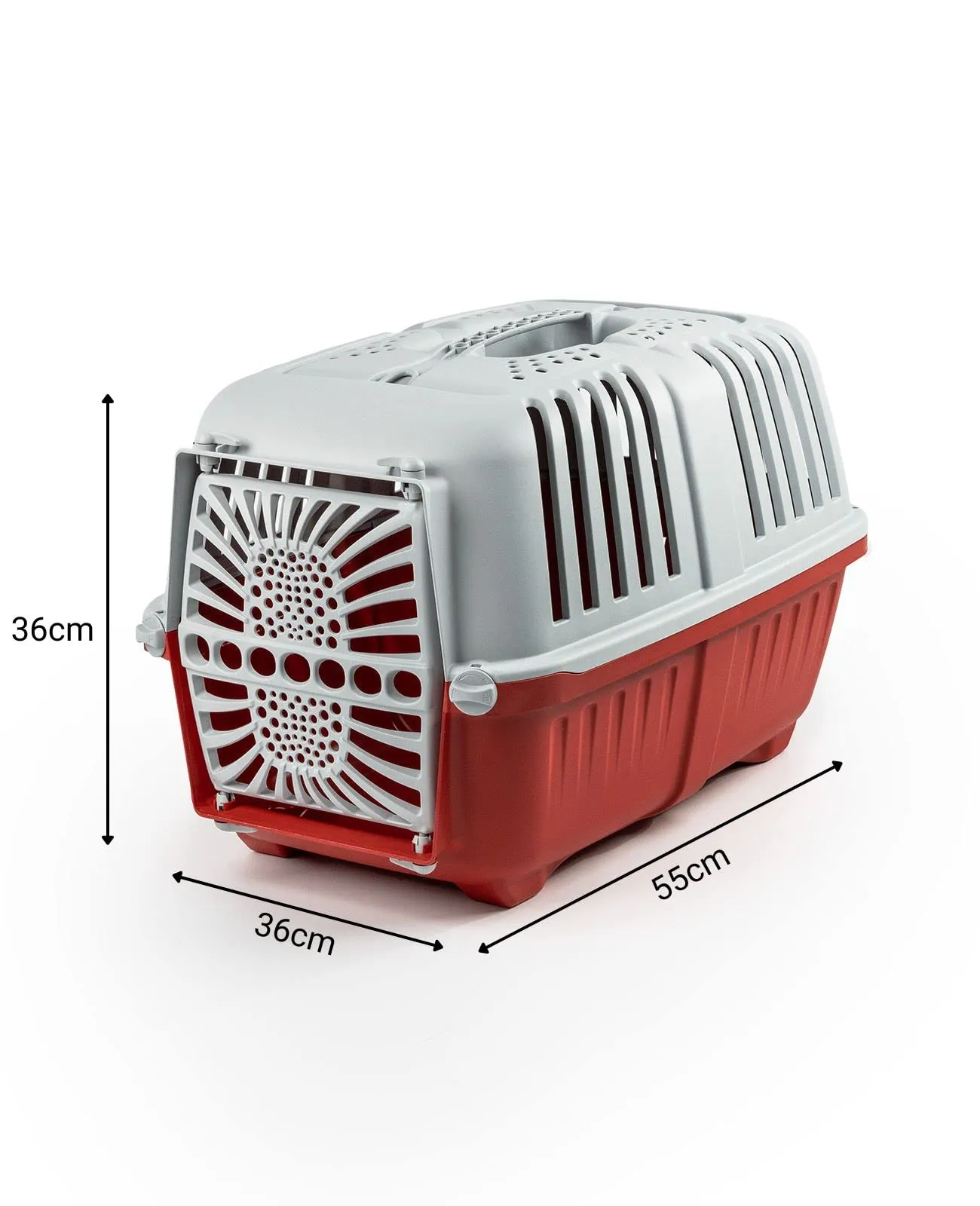 lionto Trasportino Animali, fino a 15 kg, 55 x 36 x 36 cm, Rosso - immagine 6