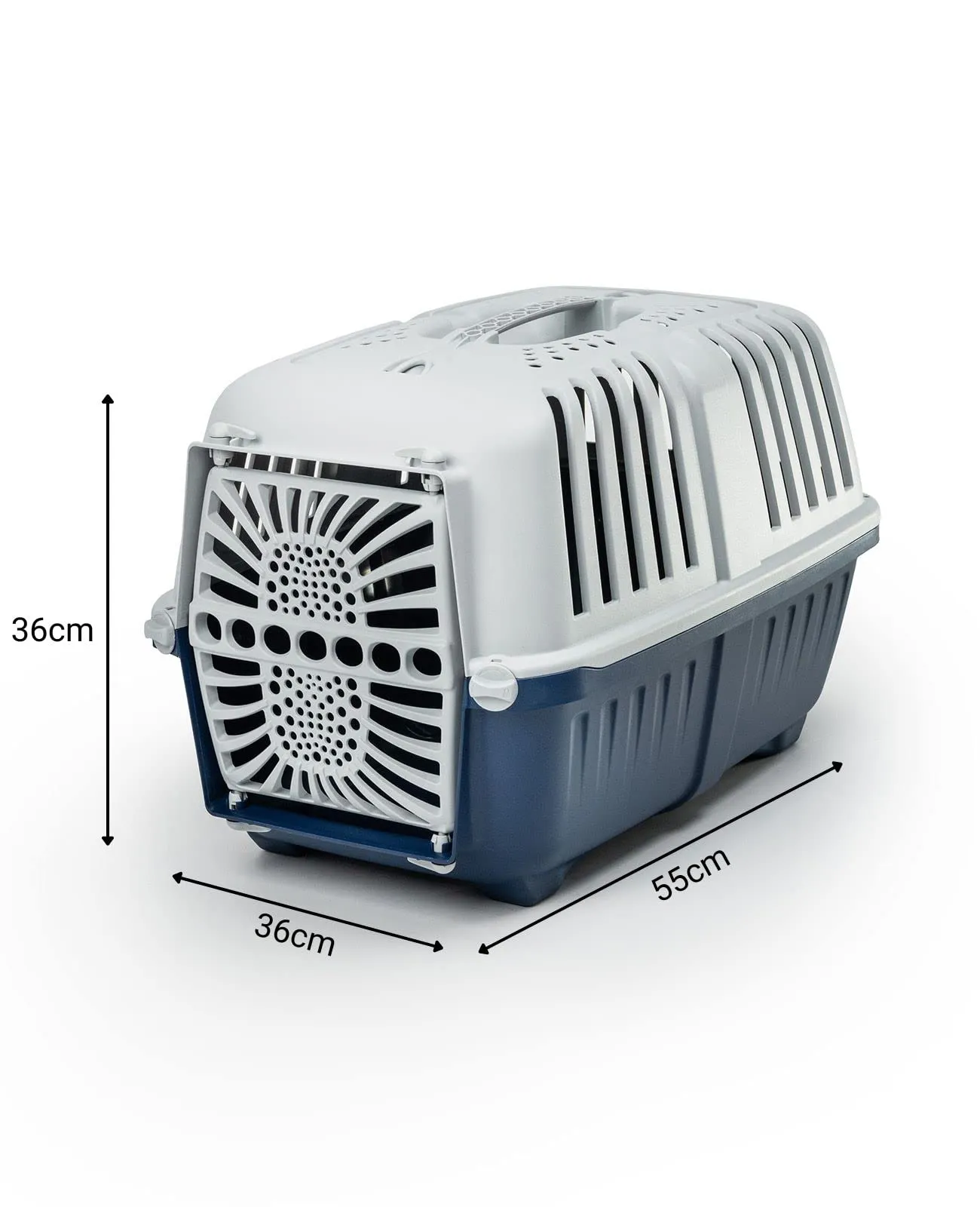 lionto Trasportino Animali, fino a 15 kg, 55 x 36 x 36 cm, Blu - immagine 6