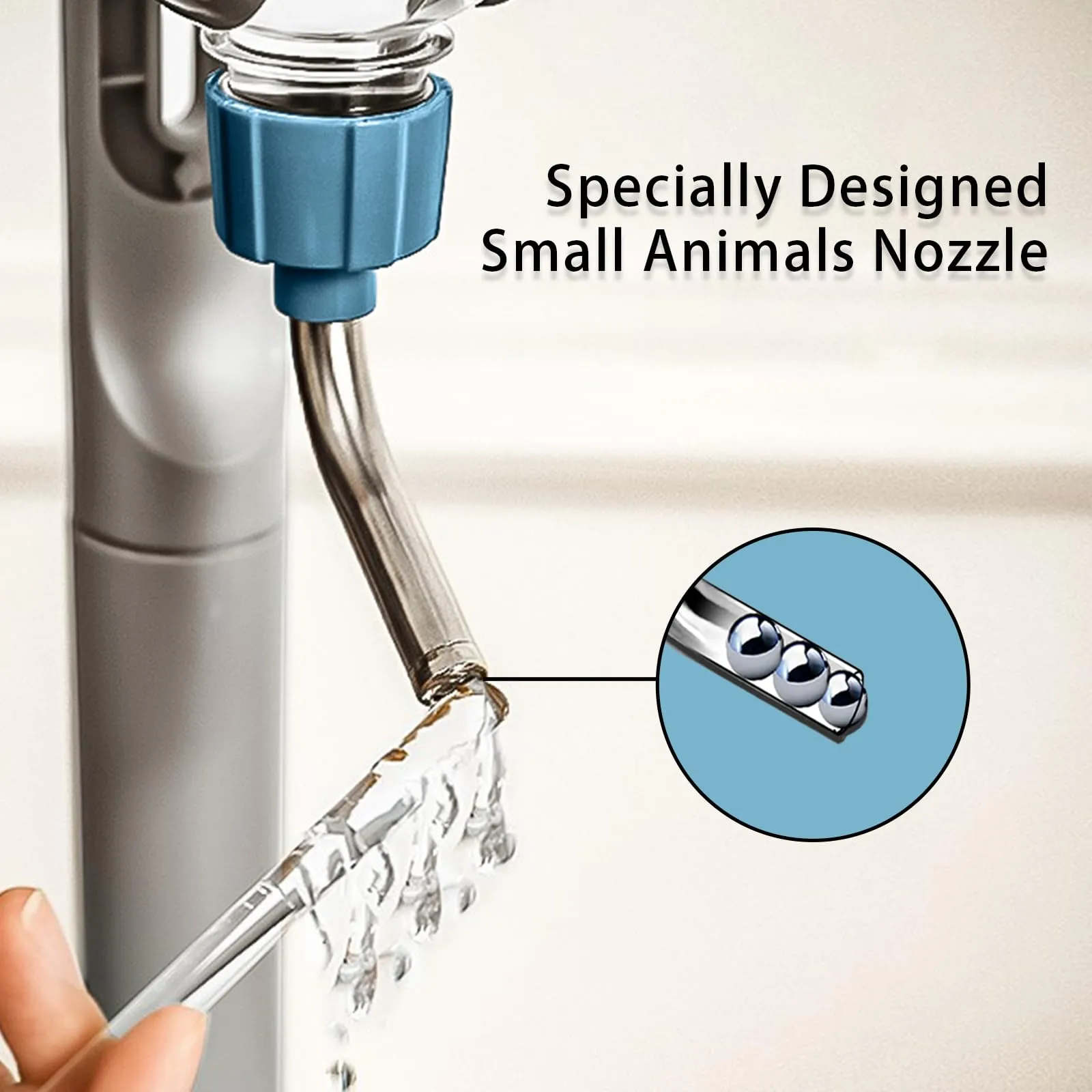 TOKAYIFE Bottiglia d'Acqua per Piccoli Animali 770ml Beverino Coniglio Bottiglia sospesa per Animali Abbeveratoio per Conigli Porcellini D'india Criceto Furetti Chinchilla Distributore Acqua - immagine 4