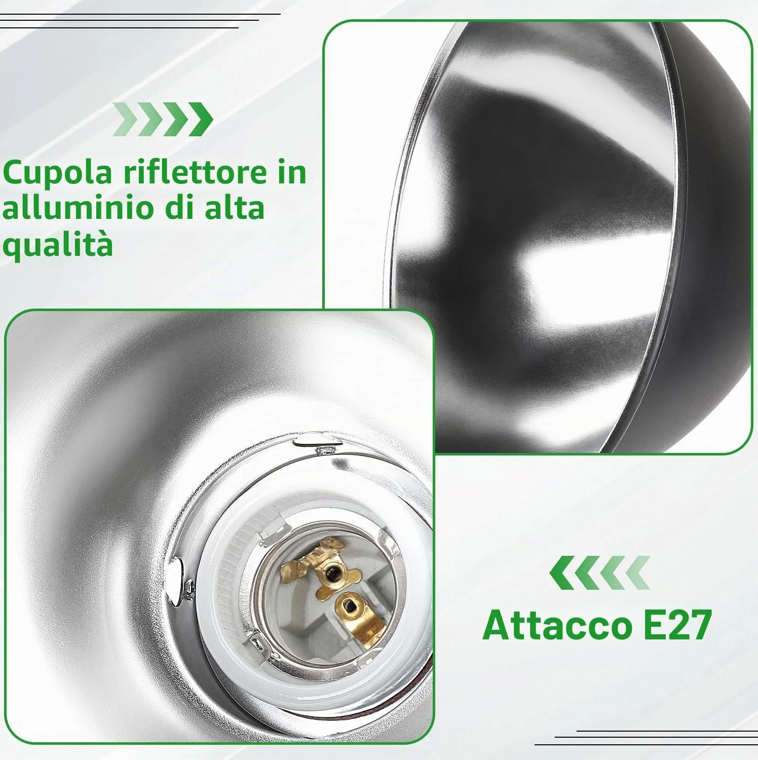 CPROSP Portalampada Rettile a Cupola E27 con 1 Lampada Termica, 20,5 cm - immagine 5