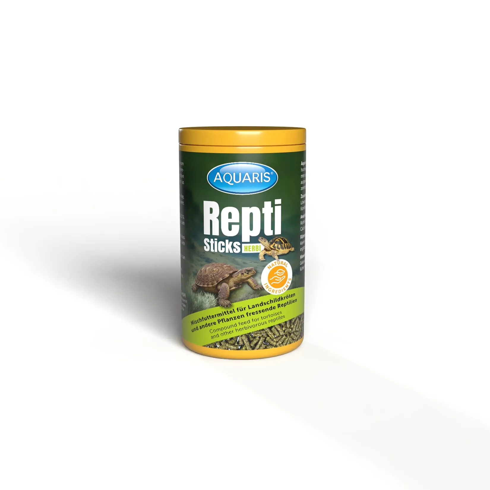AQUARIS Repti Sticks Herbi – Mangime naturale per tartarughe di terra e rettili erbivori. Cibo completo vegetale, ricco di fibre e vitamine – 250 ml - immagine 2