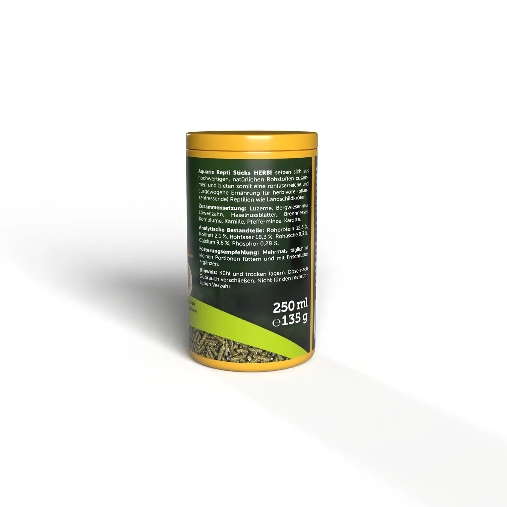 AQUARIS Repti Sticks Herbi – Mangime naturale per tartarughe di terra e rettili erbivori. Cibo completo vegetale, ricco di fibre e vitamine – 250 ml - immagine 3