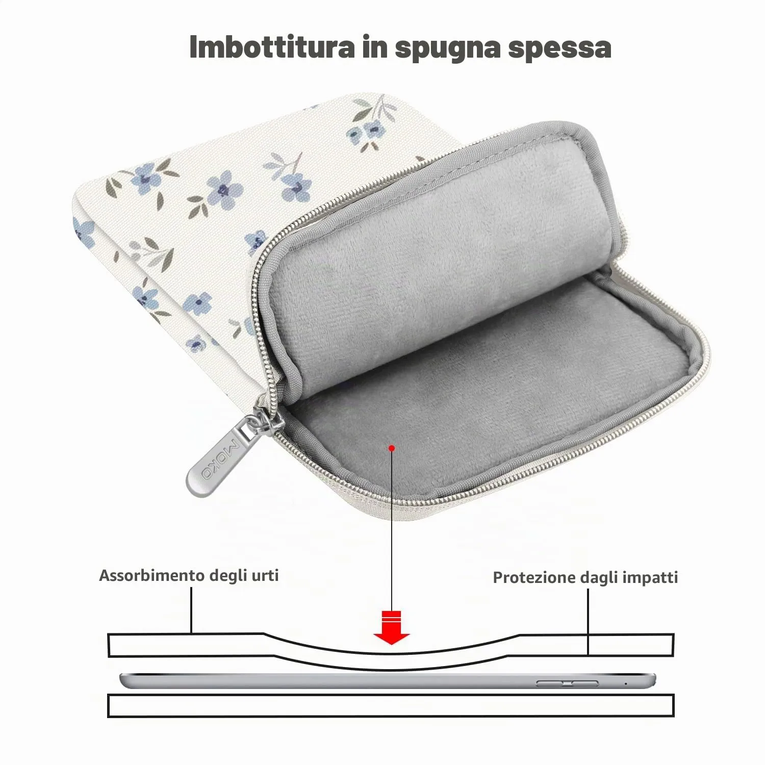 MoKo Borsa Sleeve per Tablet 9-11 Pollici, Sottile - immagine 3