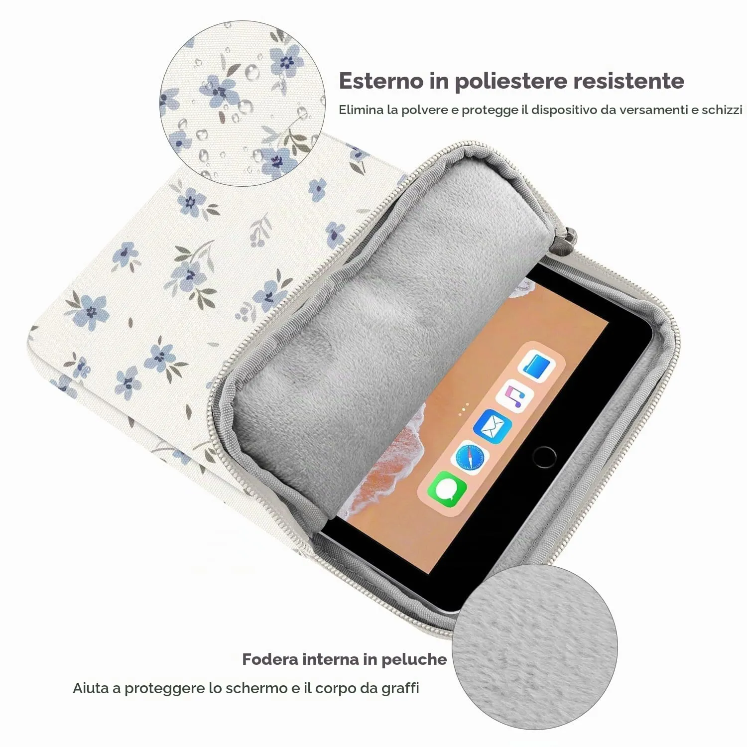MoKo Borsa Sleeve per Tablet 9-11 Pollici, Sottile - immagine 4