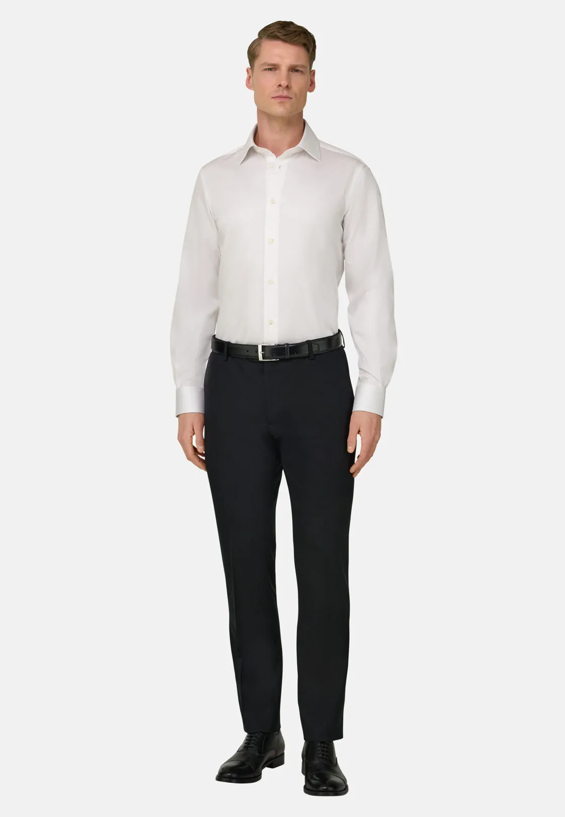 Boggi, Camicia In Satin Di Cotone Regular Fit, Donna, Bianco, Taglia: 37 - immagine 2
