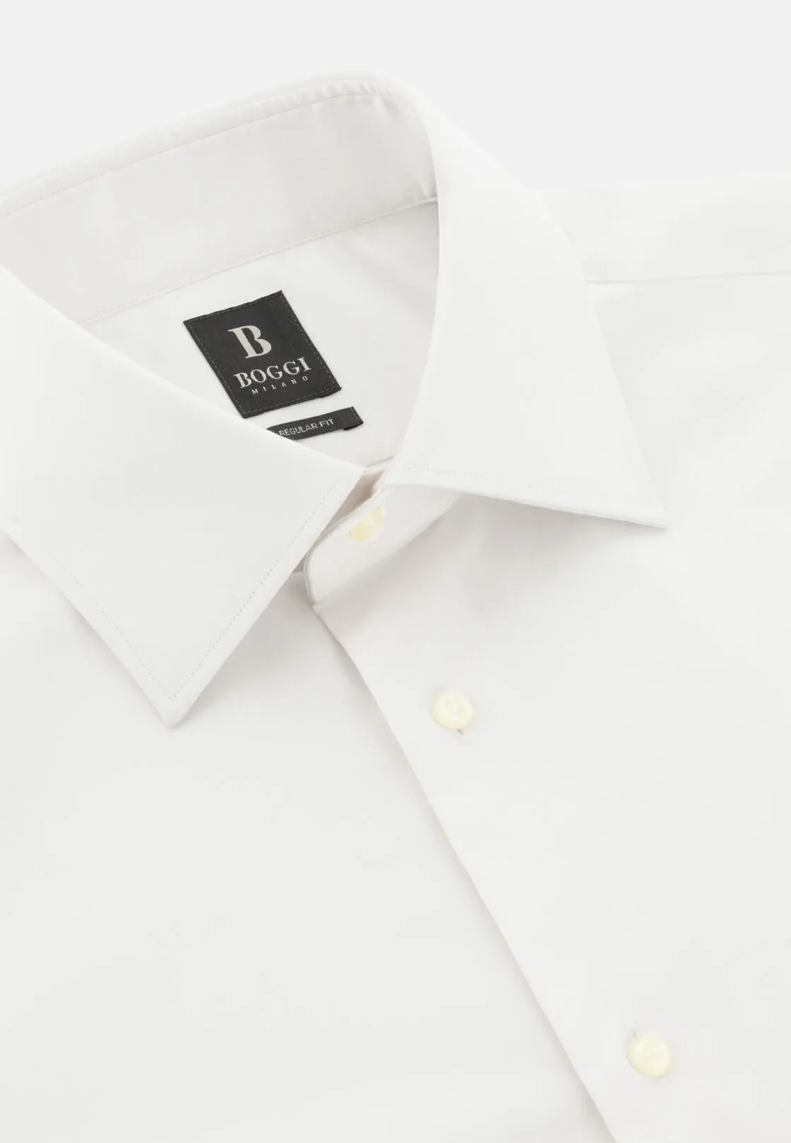 Boggi, Camicia In Satin Di Cotone Regular Fit, Donna, Bianco, Taglia: 39 - immagine 5