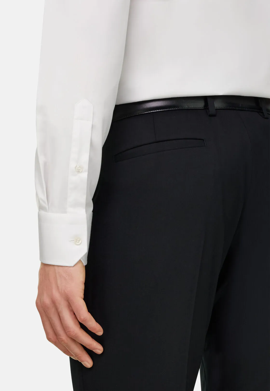 Boggi, Camicia In Satin Di Cotone Regular Fit, Donna, Bianco, Taglia: 41 - immagine 4